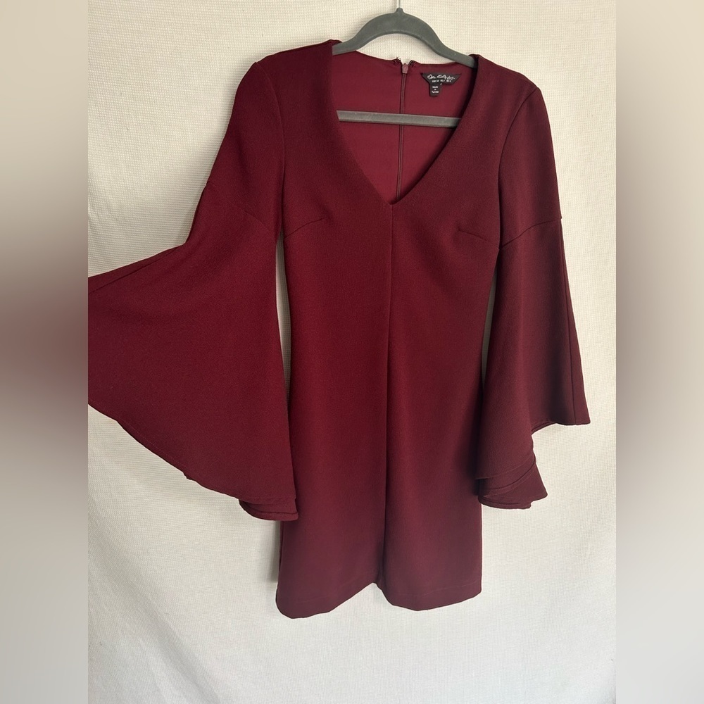 Miss selfridge wine colored dress